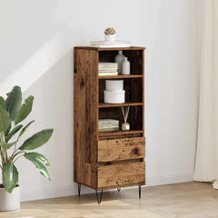 vidaXL Highboard Old Wood 40 x 36 x 110 cm Engineered Wood 1
