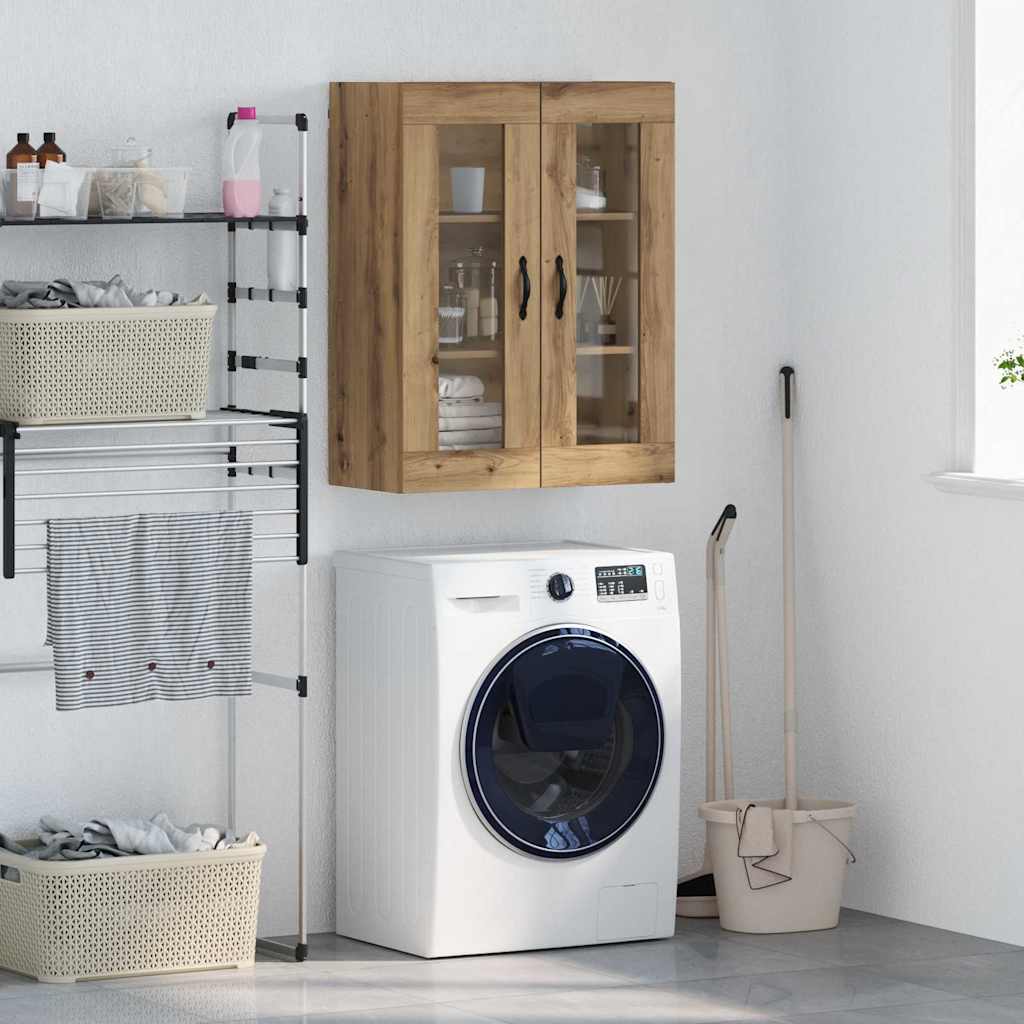 Wall Mounted Cabinet 69,5x34x90 cm Engineered Wood Artisan oak