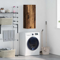 vidaXL Wall Mounted Cabinet Old Wood 34.5 x 34 x 90 cm Engineered Wood 1