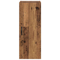 vidaXL Wall Mounted Cabinet Old Wood 34.5 x 34 x 90 cm Engineered Wood 6