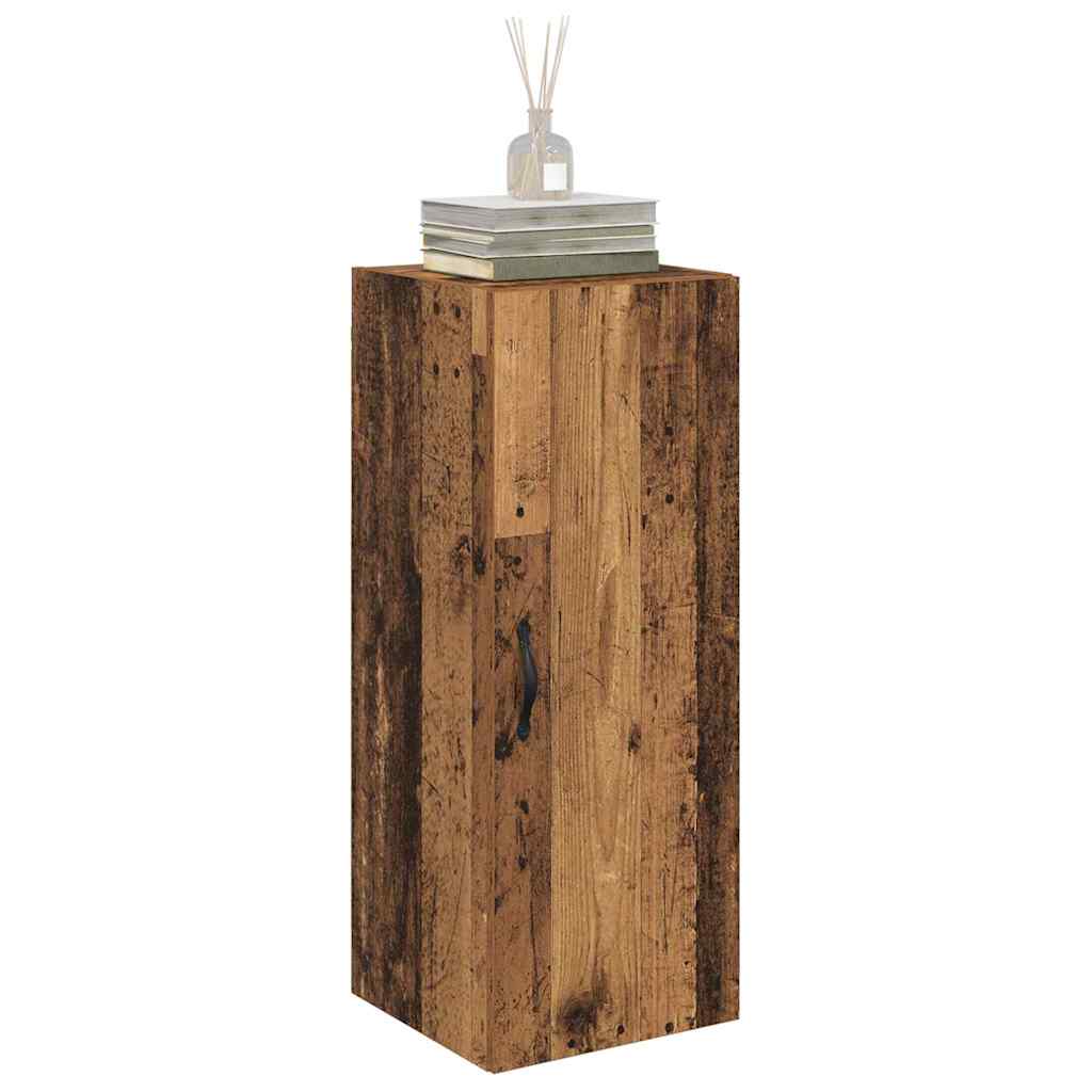 vidaXL Wall Mounted Cabinet Old Wood 34.5 x 34 x 90 cm Engineered Wood 3