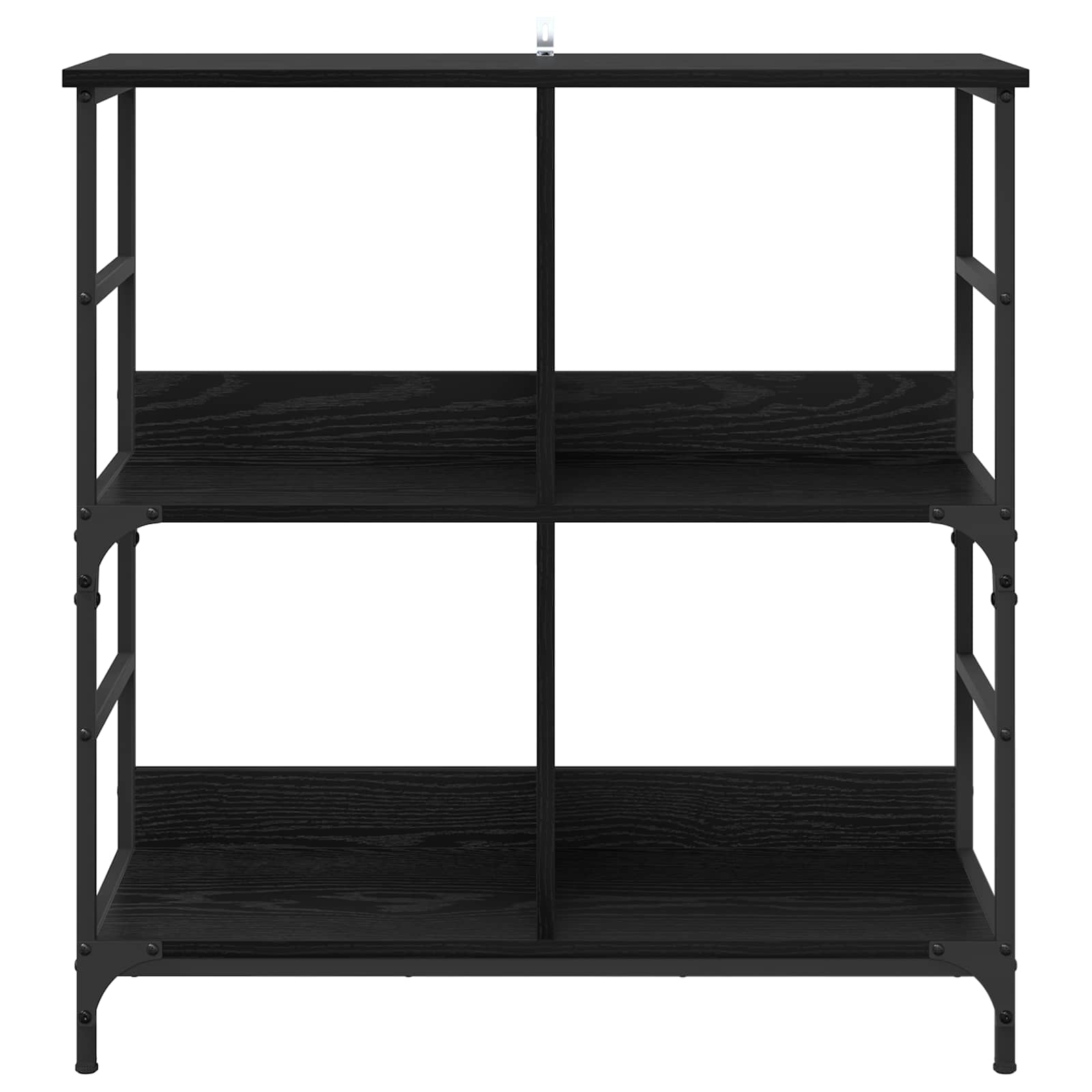 vidaXL Bookshelf 4-Tier Engineered Wood Black oak 5