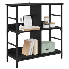 vidaXL Bookshelf 4-Tier Engineered Wood Black oak 3