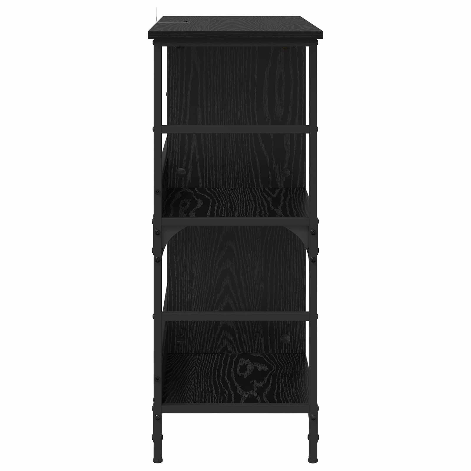 vidaXL Bookshelf 4-Tier Engineered Wood Black oak 6