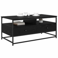 vidaXL Coffee Table Black Oak 100 x 51 x 45 cm Engineered Wood 3