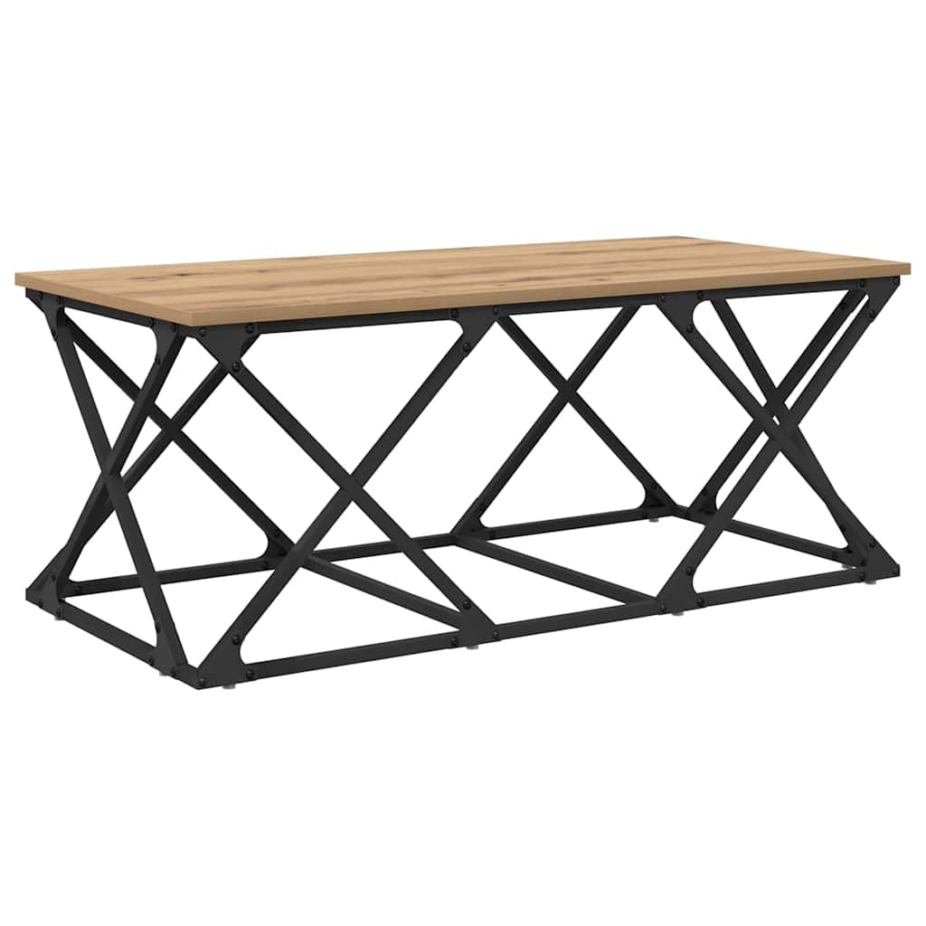 vidaXL Coffee Table Artisan Oak 100 x 49 x 40 cm Engineered Wood 2