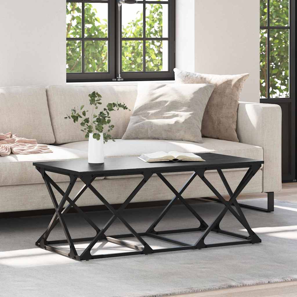 vidaXL Coffee Table Black Oak 100 x 49 x 40 cm Engineered Wood 1