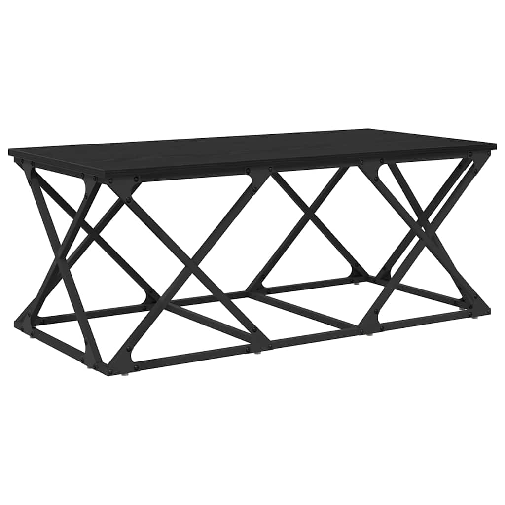 vidaXL Coffee Table Black Oak 100 x 49 x 40 cm Engineered Wood 2