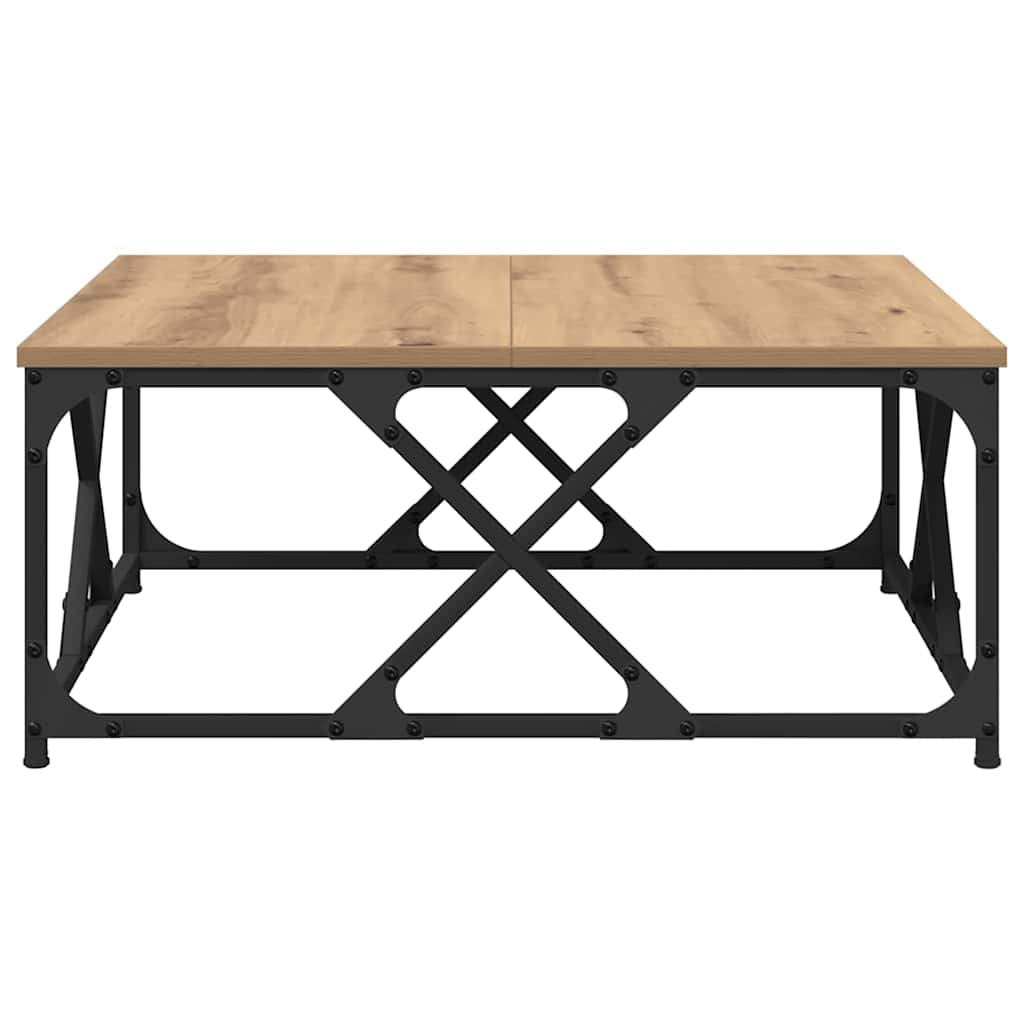 vidaXL Coffee Table Artisan Oak 70 x 70 x 30 cm Engineered Wood 6