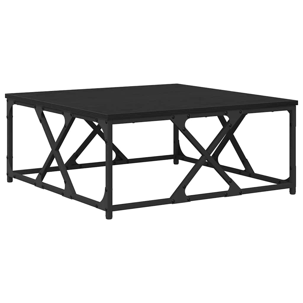 vidaXL Coffee Table Black Oak 70 x 70 x 30 cm Engineered Wood 2