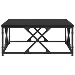 vidaXL Coffee Table Black Oak 70 x 70 x 30 cm Engineered Wood 5