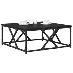 vidaXL Coffee Table Black Oak 70 x 70 x 30 cm Engineered Wood 3