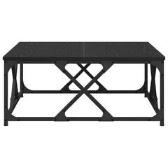 vidaXL Coffee Table Black Oak 70 x 70 x 30 cm Engineered Wood 6