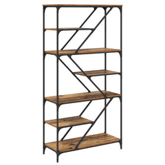 vidaXL Bookshelf 9-Tier 91 x 36 x 176 cm Engineered Wood Old Wood 2