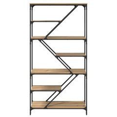vidaXL Bookshelf 9-Tier 91 x 36 x 176 cm Engineered Wood Artisan Oak 5