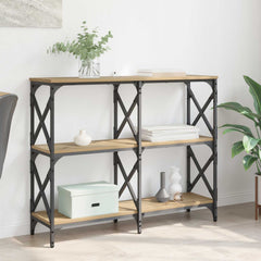 vidaXL Console Table Artisan Oak 100 x 28 x 80.5 cm Engineered Wood 1