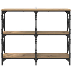 vidaXL Console Table Artisan Oak 100 x 28 x 80.5 cm Engineered Wood 5