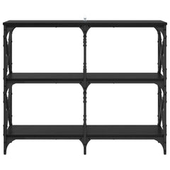 vidaXL Console Table Black Oak 100 x 28 x 80.5 cm Engineered Wood 5