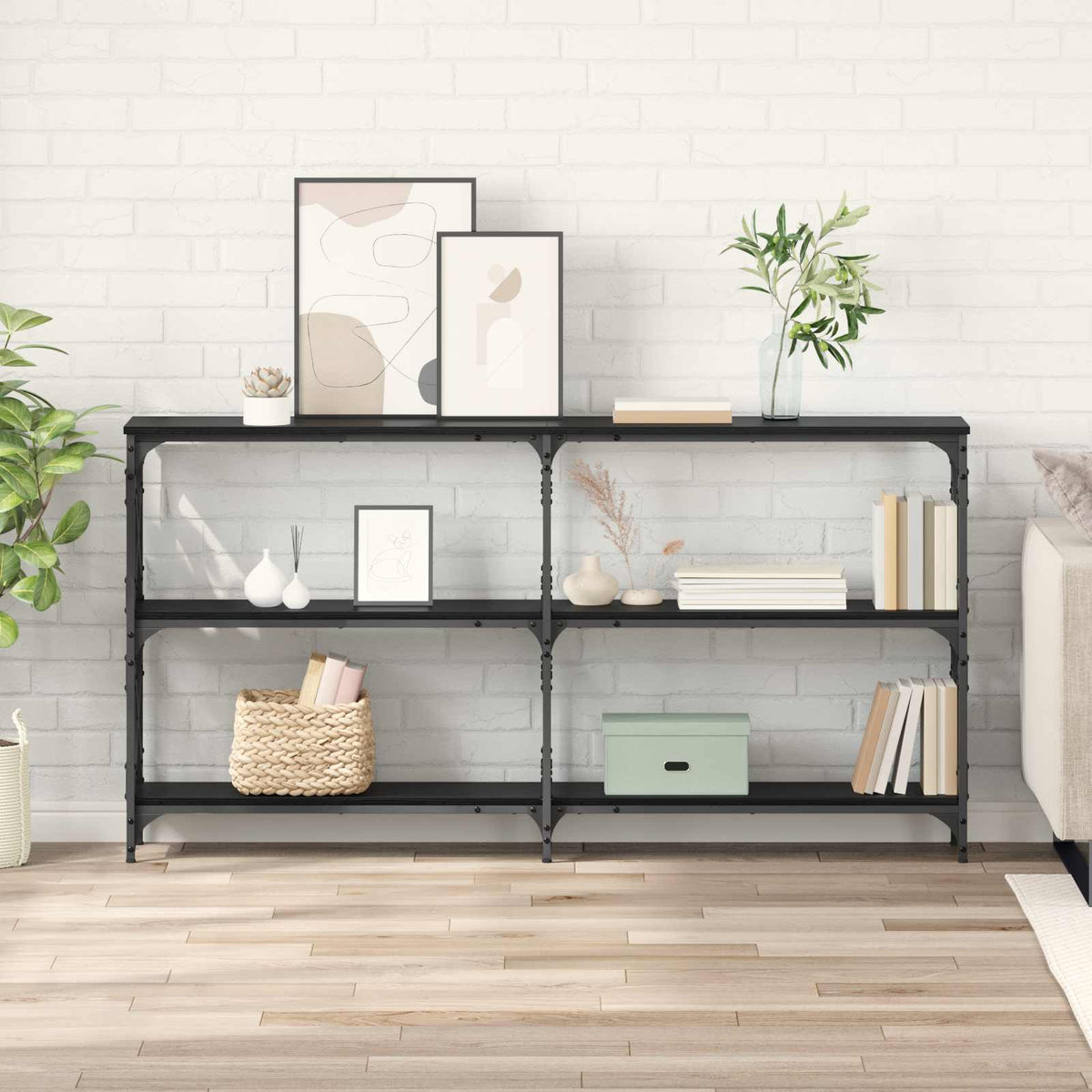 vidaXL Console Table 200x28x80.5 cm Engineered Wood