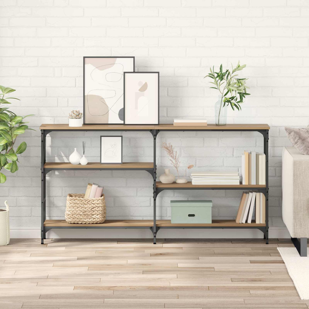 vidaXL Console Table 150x29x76.5 cm Engineered Wood