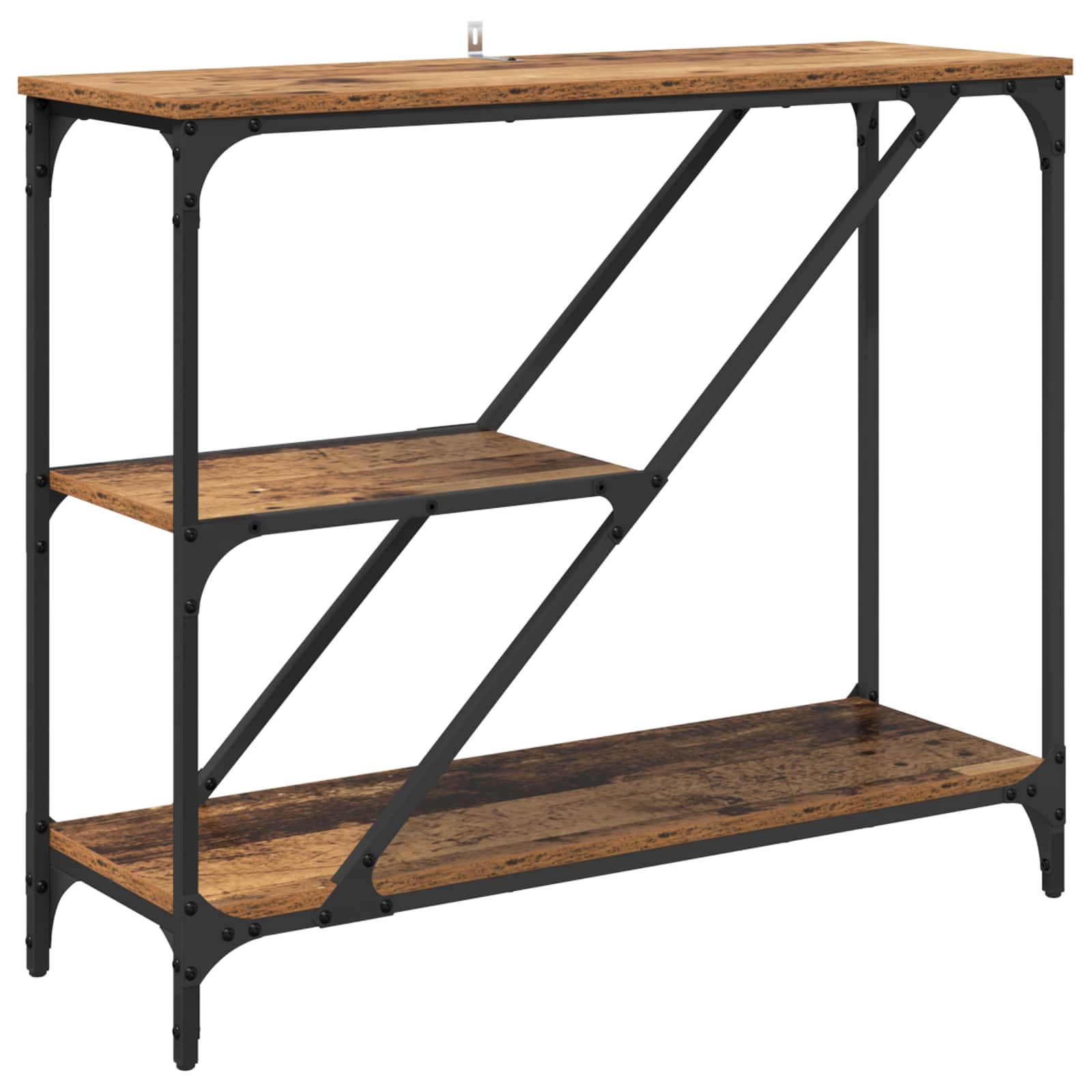vidaXL Console Table Old Wood 88.5 x 30 x 75 cm Engineered Wood 2