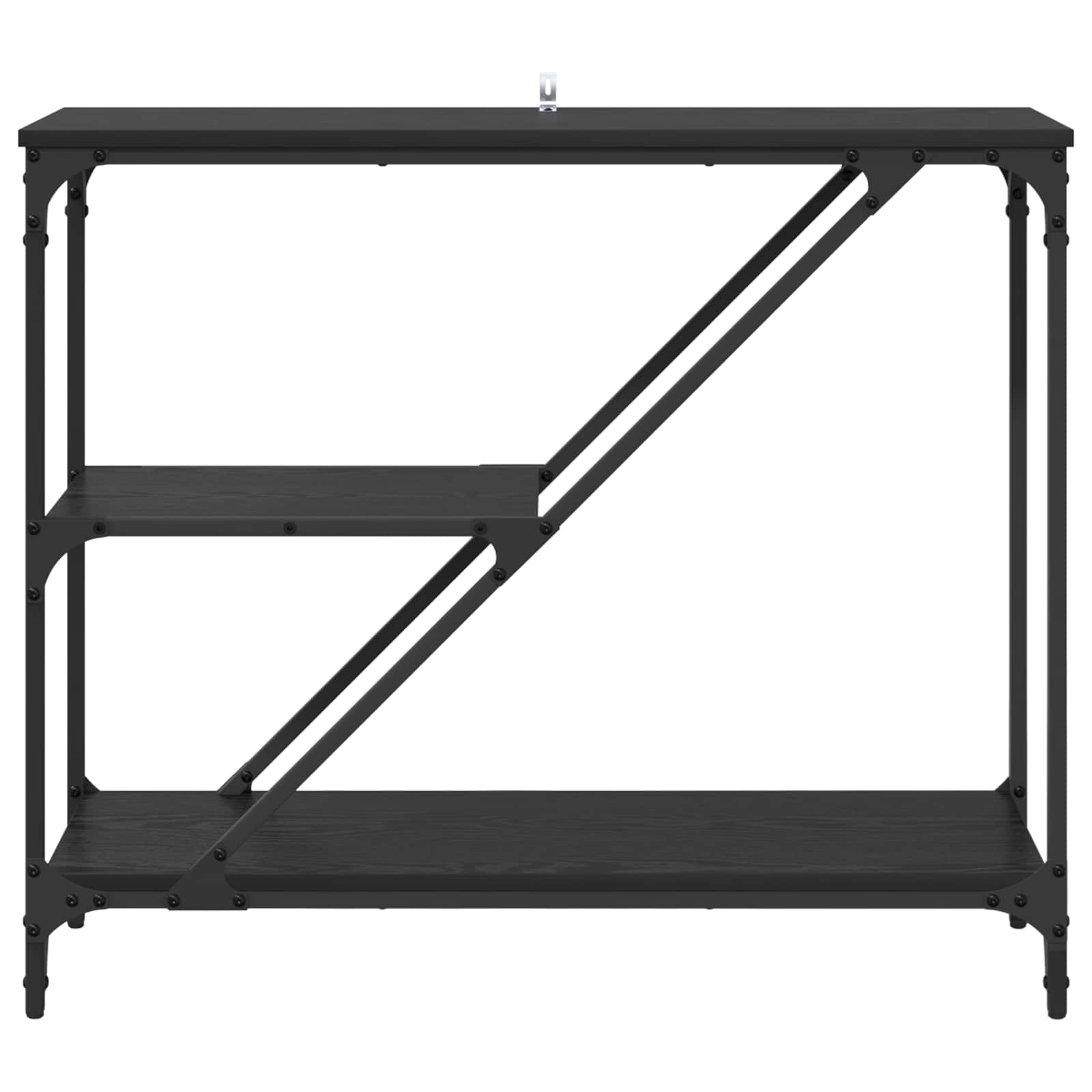 vidaXL Console Table Black Oak 88.5 x 30 x 75 cm Engineered Wood 5