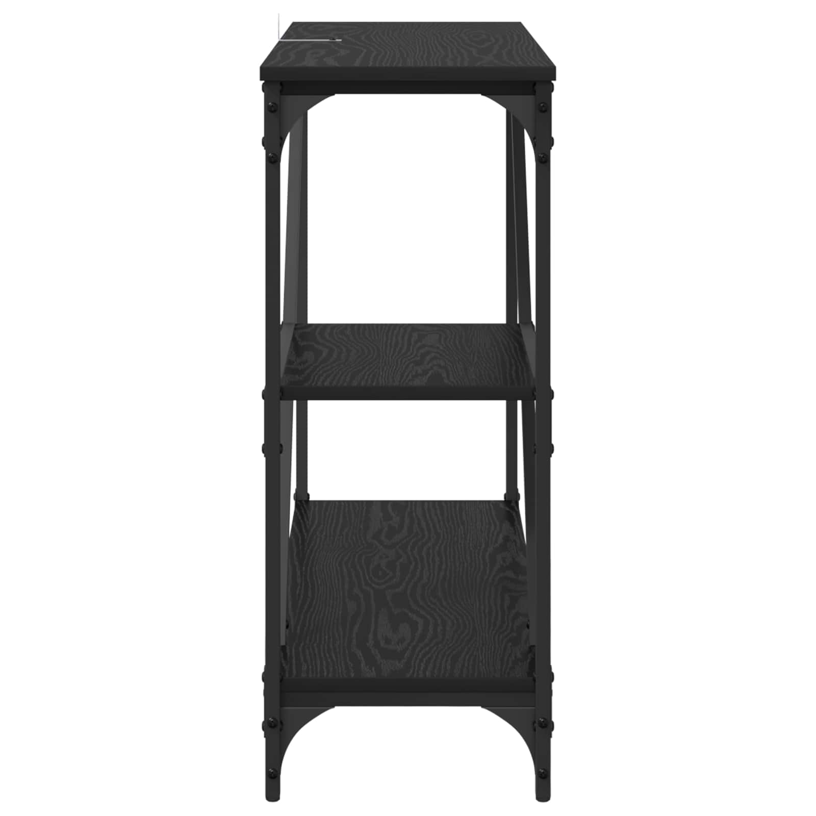 vidaXL Console Table Black Oak 88.5 x 30 x 75 cm Engineered Wood 6