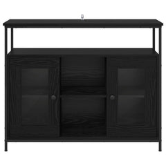 vidaXL Sideboard Black Oak 100 x 35 x 80 cm Engineered Wood 6