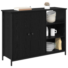 vidaXL Sideboard Black Oak 100 x 33 x 75 cm Engineered Wood 3