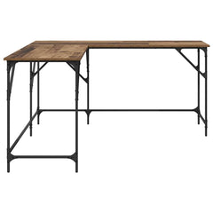 vidaXL Desk Old Wood Engineered Wood 149 x 149 x 75 cm 6