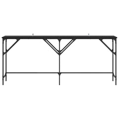 vidaXL Console Table Black Oak 180 x 30 x 75 cm Engineered Wood 5
