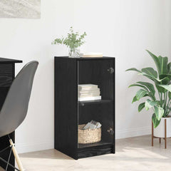 vidaXL Sideboard Black oak 35 x 37 x 76 cm Engineered Wood 1