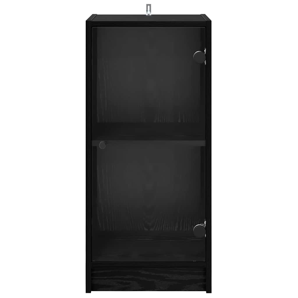 vidaXL Sideboard Black oak 35 x 37 x 76 cm Engineered Wood 6