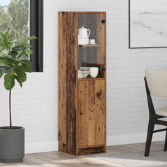vidaXL Highboard Old Wood 35 x 37 x 142 cm Engineered Wood 1