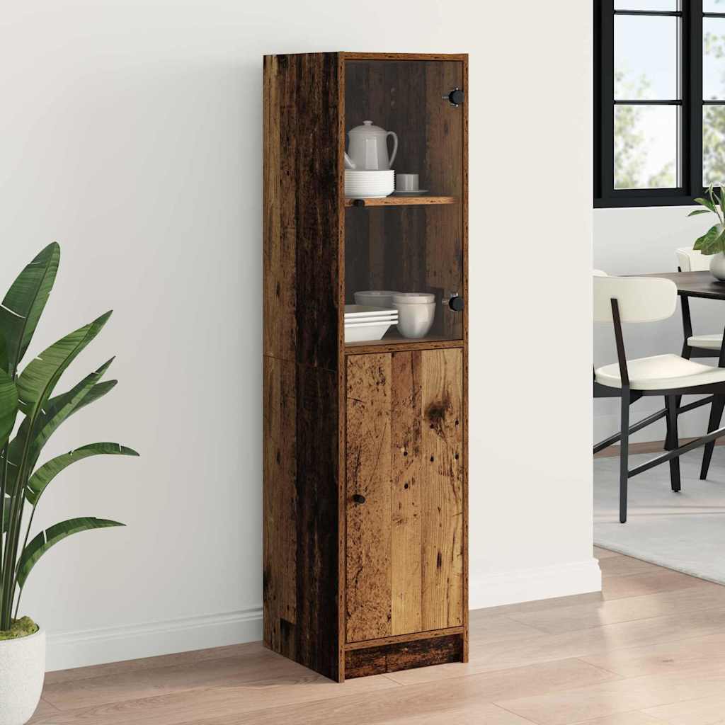 vidaXL Highboard Old Wood 35 x 37 x 142 cm Engineered Wood 4
