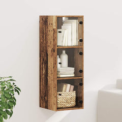vidaXL Wall Cabinet with Glass Doors 35x37x100 cm