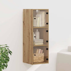 vidaXL Wall Cabinet with Glass Doors 35x37x100 cm