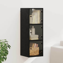 vidaXL Wall Cabinet 35 x 37 x 102 cm Engineered Wood Black Oak 1