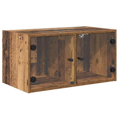 vidaXL Wall Cabinet 68 x 37 x 35 cm Engineered Wood Old Wood 2