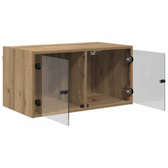 vidaXL Wall Cabinets 2 pcs 68 x 37 x 35 cm Engineered Wood Artisan Oak 5