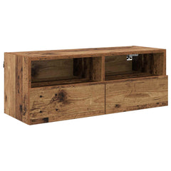 vidaXL TV Wall Cabinets 2 pcs Old Wood Engineered Wood 5