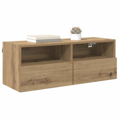 TV Wall Cabinets 80x30x30 cm Engineered Wood 2 Width 80 cm Artisan oak
