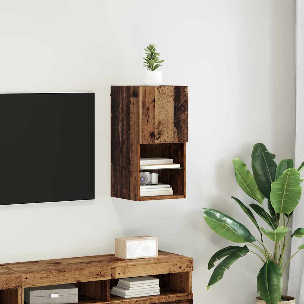 vidaXL Wall-mounted TV Cabinet 30.5 x 30 x 60 cm Old Wood 1