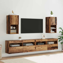 vidaXL Wall-mounted TV Cabinet 30.5 x 30 x 60 cm Old Wood 6