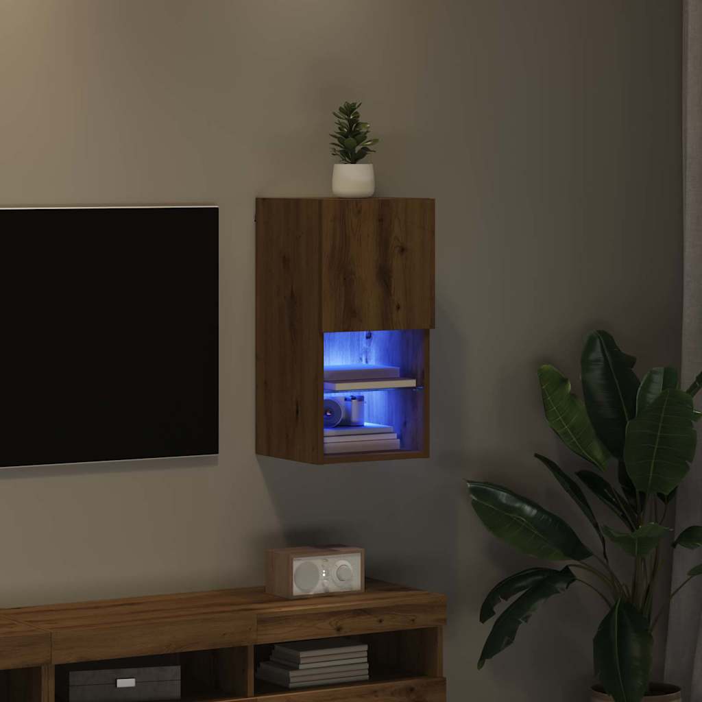 vidaXL Wall-mounted TV Cabinet 30.5 x 30 x 60 cm Artisan Oak 5