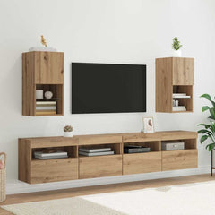 vidaXL Wall-mounted TV Cabinet 30.5 x 30 x 60 cm Artisan Oak 6