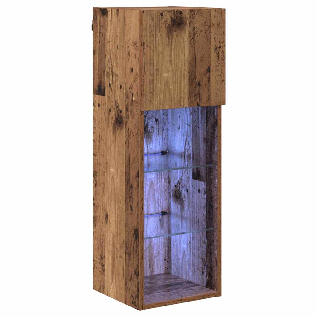 vidaXL Wall-mounted TV Cabinet 30.5 x 30 x 90 cm Old Wood 2