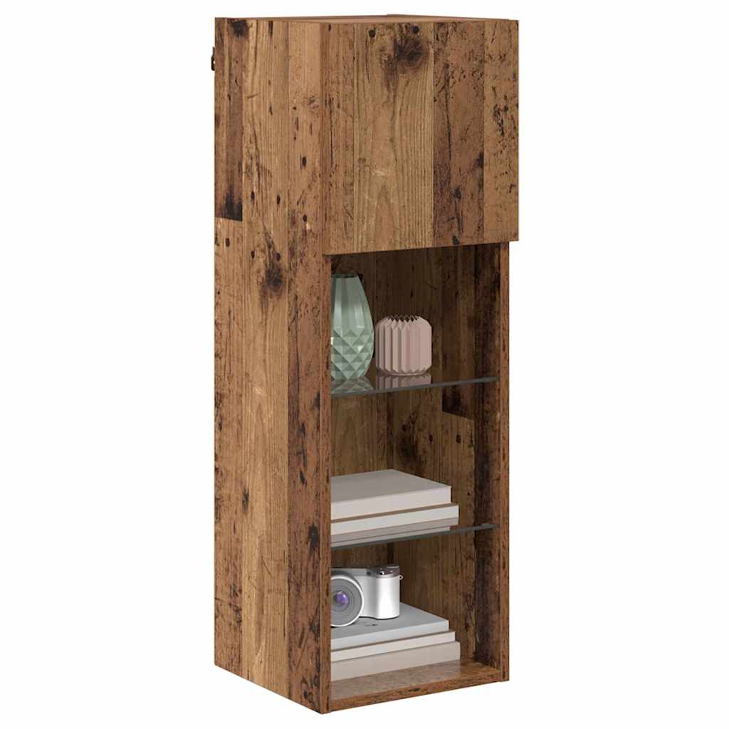 vidaXL Wall-mounted TV Cabinet 30.5 x 30 x 90 cm Old Wood 3
