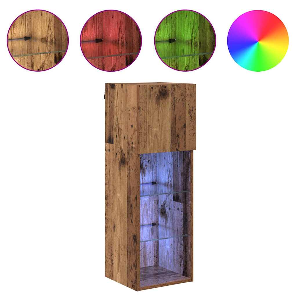 vidaXL Wall-mounted TV Cabinet 30.5 x 30 x 90 cm Old Wood 4