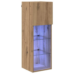 vidaXL Wall-mounted TV Cabinet 30.5 x 30 x 90 cm Artisan Oak 2